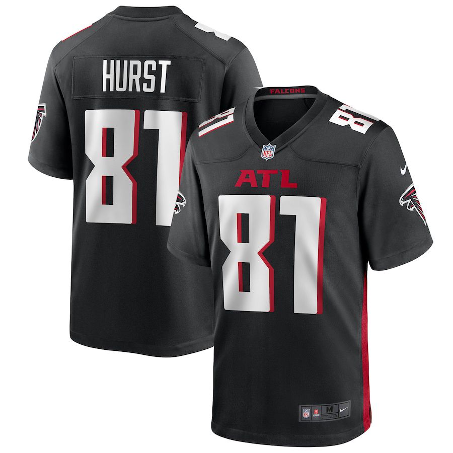Men Atlanta Falcons 81 Hayden Hurst Nike Black Game NFL Jersey